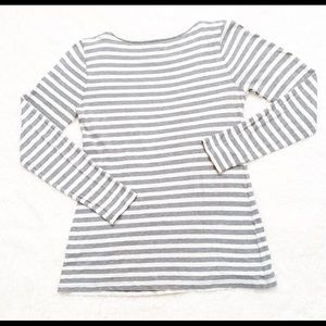 J Crew Artist T Grey Cream Stripe Shirt Size Lg